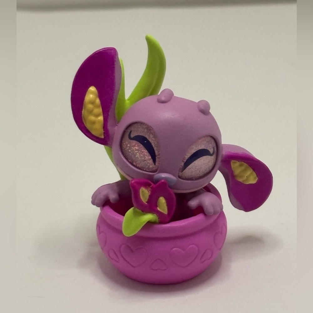 Purple Cute Fantasy Creature in Pink Heart Pot Toy